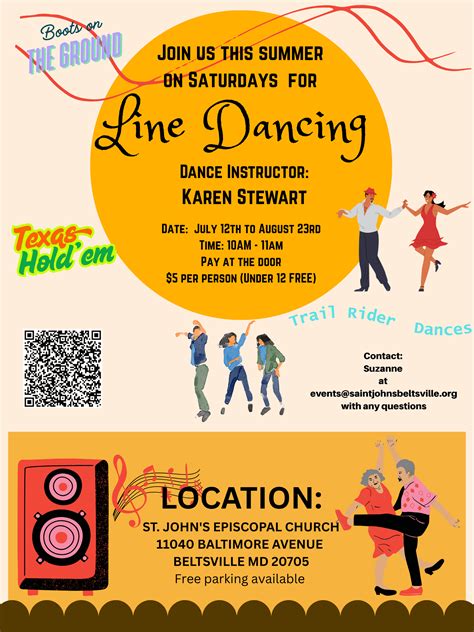 Summer Line Dancing Classes - St. John's Episcopal Church