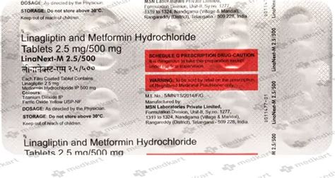 LINANEXT M 2.5/500MG TABLET 10'S Price, Uses, Side Effects ...