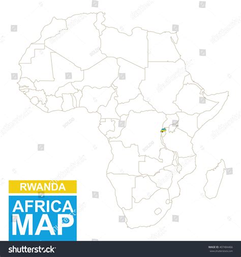 rwanda on the map of africa