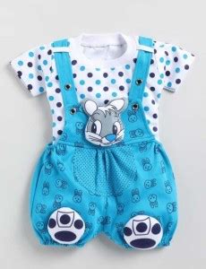 Tintin Dungaree For Baby Boys & Baby Girls Casual Printed, Applique ...