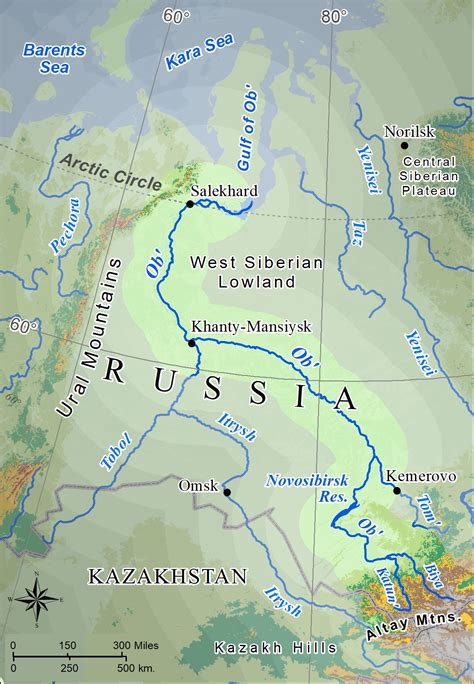 Volga River Map Russia