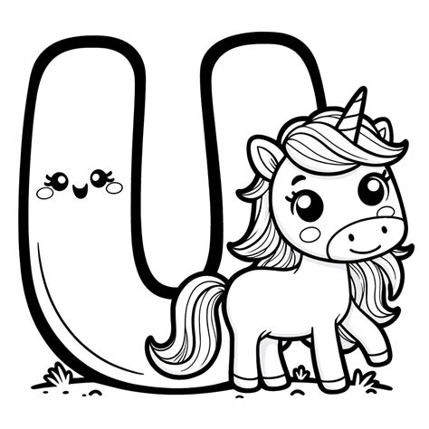 Letter U Coloring 的图像结果
