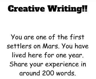 Pls Help Fast Write a story or find one online for the related topic ...