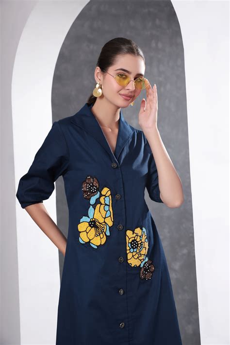 Celeste Embroidery Dress – Gauri Designer Apparels