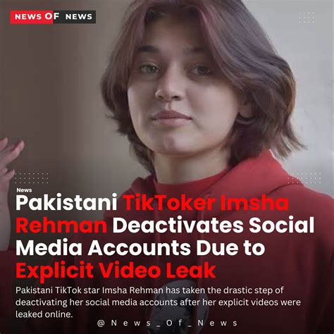 Best 12 Pakistani TikToker Imsha Rehman Deactivates Social Media Accounts Due to Explicit Video ...