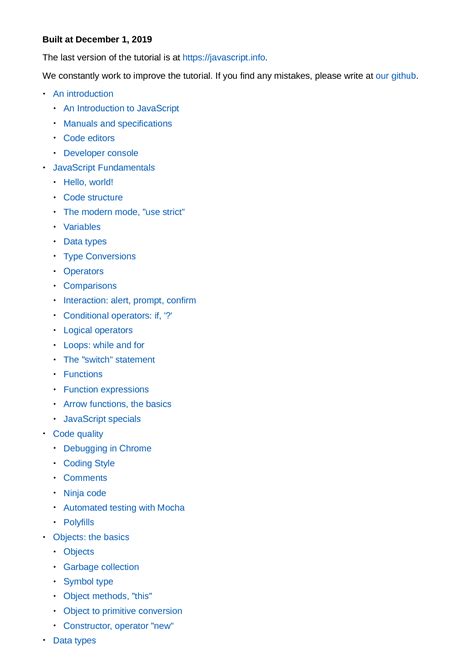 Image result for The Modern JavaScript Tutorial