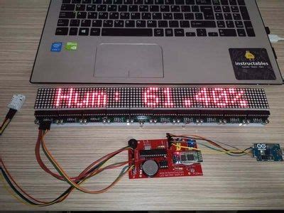 Image result for MAX7219 RTC DS1307 DHT11 LED Matrix Clock Arduino