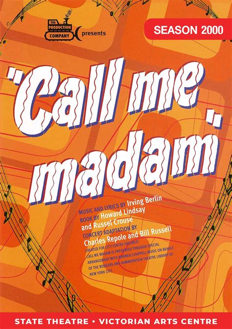 Call Me Madam – 2000 | The Production Company