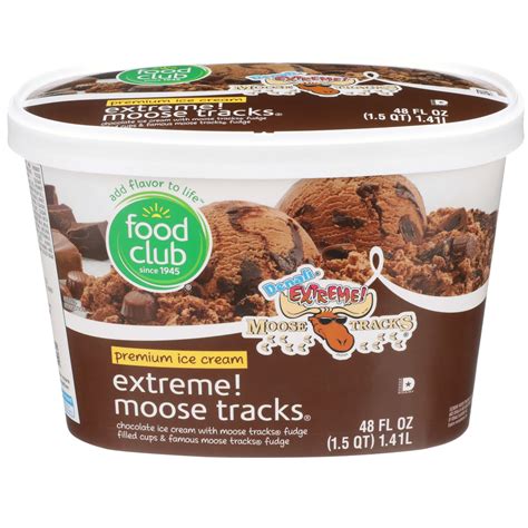 Food Club Denali, Extreme! Moose Tracks Chocolate Premium Ice Cream ...