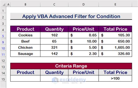 Image result for Excel VBA Multiple Filters