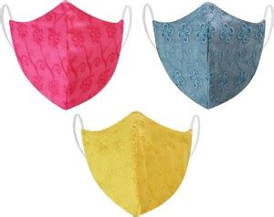 olizzo 100% Cotton Fabric Protective Fashionable Face Mask for Women ...