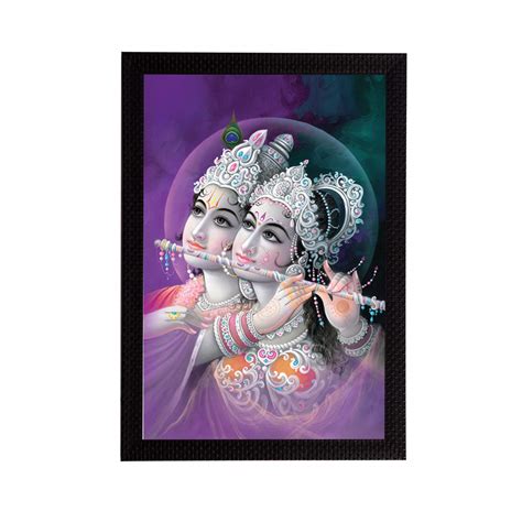 eCraftIndia 'Radha Krishna' Satin Matt Texture UV Art Painting ...