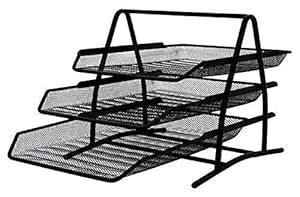 Fayby 3 Tier Document Tray Office Desk Organizer, Mesh Metal A4 ...