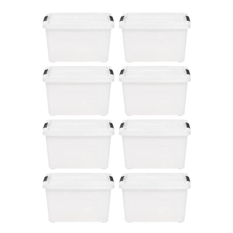 IRIS Stack & Pull™ Plastic Storage Boxes, Size: 18.75" x 14.44" x 10.56 ...