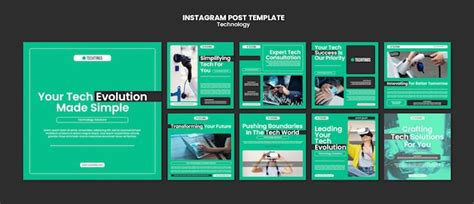 Technological innovation concept instagram posts | Free PSD