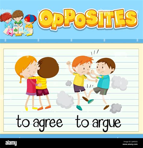 Opposite words with pictures for kids illustration Stock Vector Image ...