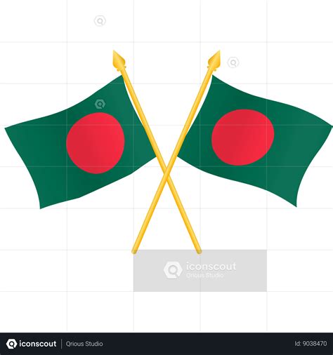 Bangladesh Flag Stand Animation by Qrious Studio | LottieFiles