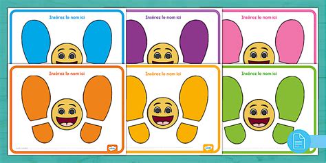 Editable Line-up Floor Signs in French | Twinkl