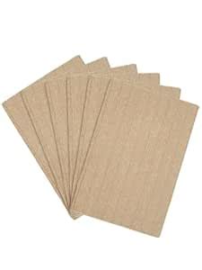 Buy Saral Home Cotton 6 Pieces Table Mat -34x45 cm, Beige Online at Low ...