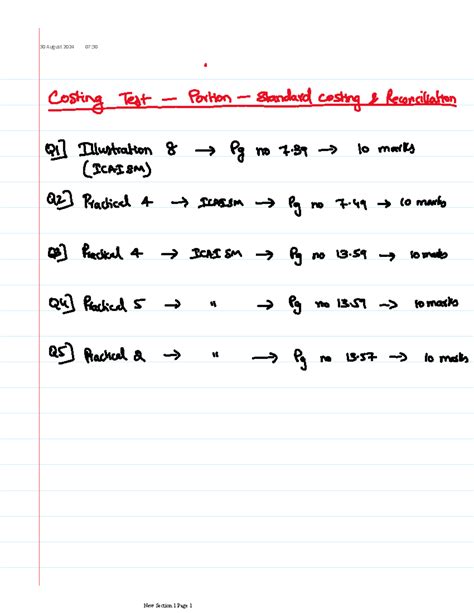 Costing test - std - 30 August 2024 07:30 Costing Test Portion Standard ...