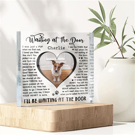 Custom Pet Memorial Photo Gift Dog Lover Acrylic Plaque - Oh Canvas