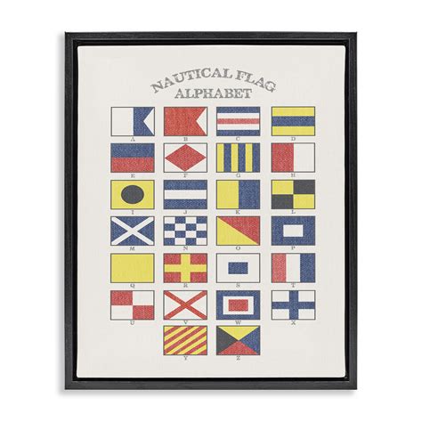 Trinx Nautical Flag Alphabet Canvas Wall Art by Daphne Polselli ...