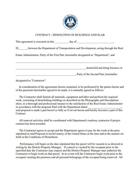 Image result for Demolition Contract