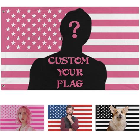 Personalized Pink American Flag with Custom Name or Message, Pink ...