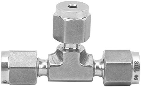 Compression Ferrule Connector Tee, Equal Diameter, 316 Stainless Steel ...