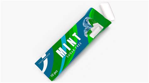 Chewing Gum Pack Open with Pad 3D Model $29 - .3ds .blend .c4d .fbx ...