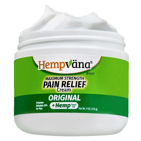 Hempvana Original Pain Relief Cream Maximum Strength 4 Oz Jar - Fast ...