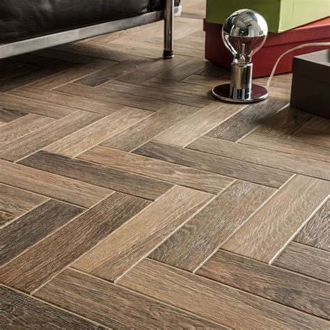 La Manoir Herringbone Wood Look Porcelain Tile | Tile floor, Wood tile ...