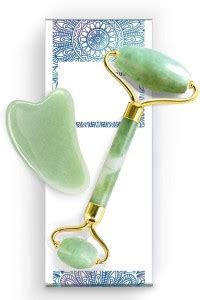 SWISS WONDER Jade Face Massager Nephrite Guasha Jade Roller Massage ...