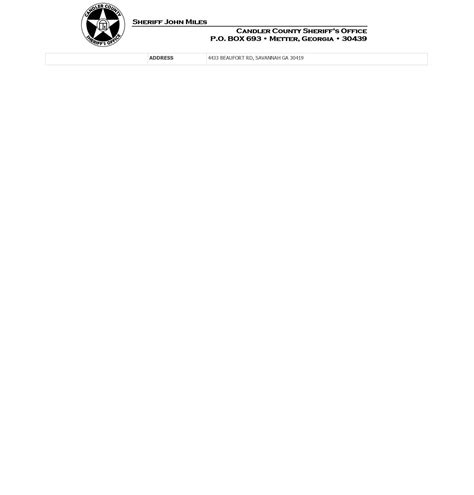 Candler Co. Jail Booking & Incident Report - 01/05/26 • The Georgia Virtue