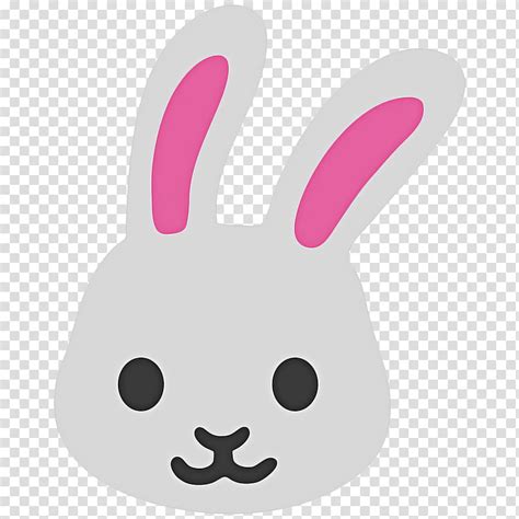 Easter Bunny Emoji, Hare, Rabbit, Tuzki, European Rabbit, Emoticon ...