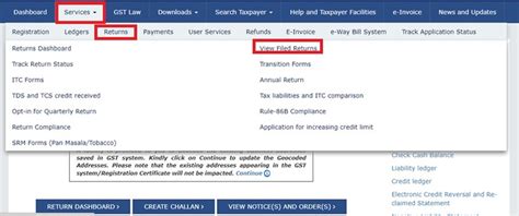 View e-filed Returns