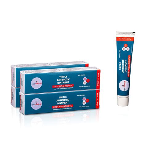 Buy Triple Antibiotic Ointment 1 oz Tube 4 Pack with Bacitracin Zinc ...