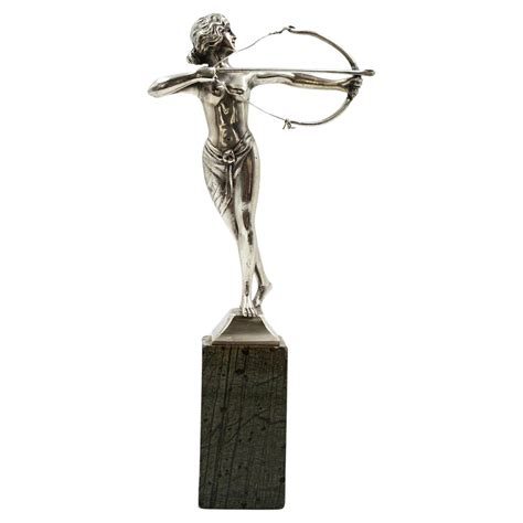 Auguste Joseph Peiffer, Cast Bronze Classical Sculpture of a Diana the ...