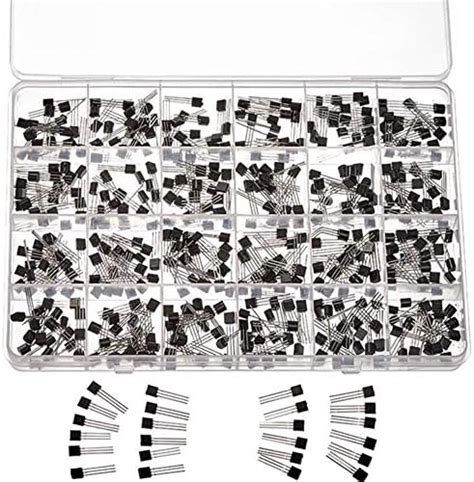 Bridgold 480pcs 24 Values 9012-BC558 General Purpose PNP NPN ...