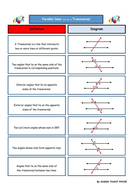 Image result for Transversal Angles Worksheet.pdf
