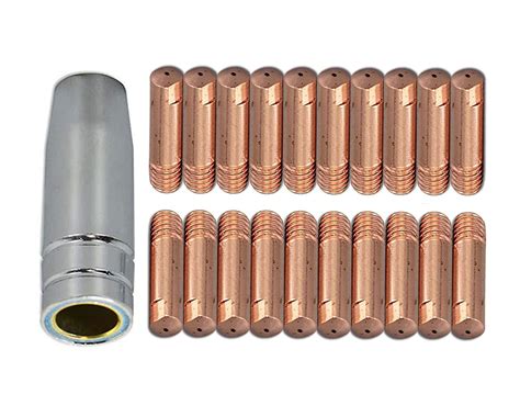 MB15 Contact Tip M6 140.0059 Conical Gas Nozzle 145.0075 Fit 15AK Co2 ...