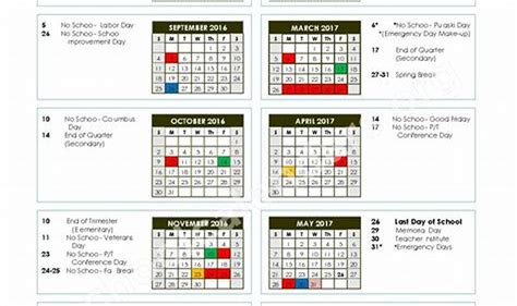 Official Rockford Public Schools 205 Calendar & Dates