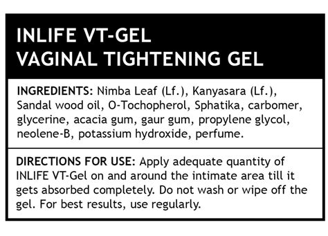 Buy INLIFE VAGINAL TIGHTENING GEL, 100G FOR REVITALIZING SKIN AND ...