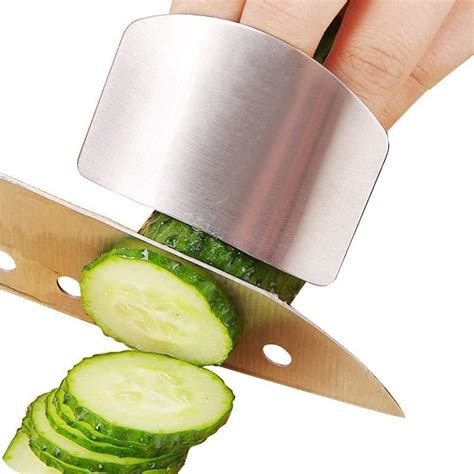 J.v enterprise Stainless Steel Finger Guard Protector for Safe Cutting ...