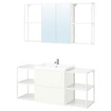 ENHET bathroom, white, 140x43x65 cm (551/8x167/8x255/8") - IKEA