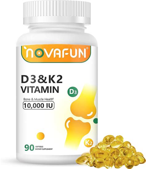 Amazon.com: DEAL SUPPLEMENT Vitamin D3 10,000 IU + K2 MK7 200 mcg ...