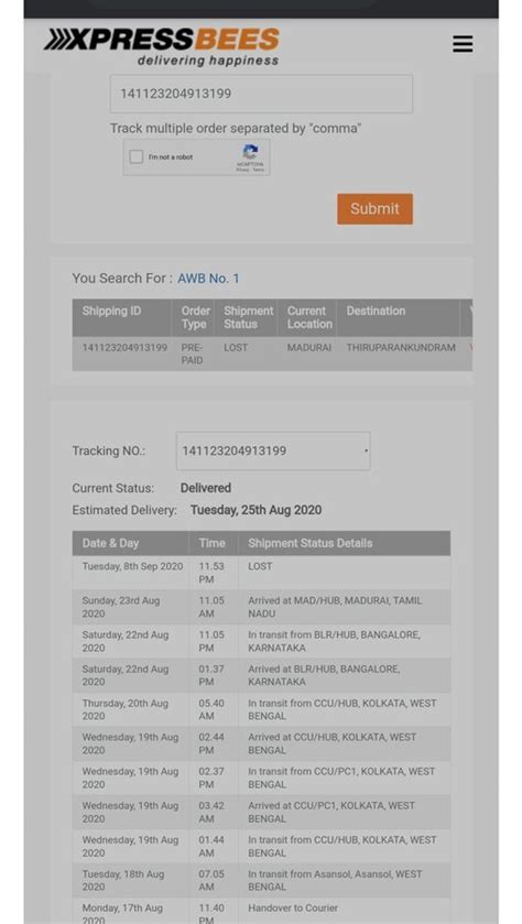 Xpressbees Logistics — one month has passed but our product is still ...