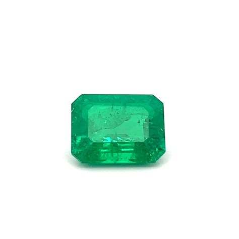 Octagon 7.11 Ct Lab Made Emerald – Brilliant Green Stone – Diamos