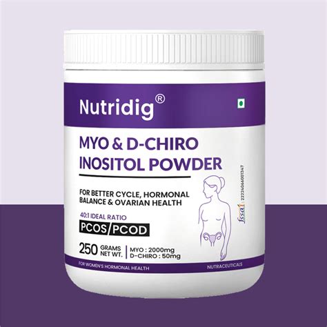 Nutridig® Myo-Inositol & D-Chiro Inositol Powder – 40:1 Ratio | PCOS ...