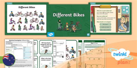 Level 1 Statistical Investigation: Different Bikes - Twinkl